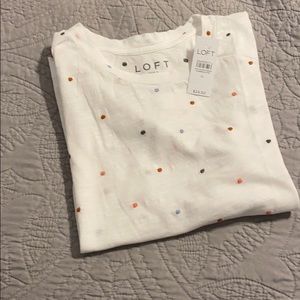 Loft polka dot tee shirt
